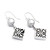 Cultured pearl dangle earrings, 'Square Dance' - Cultured Pearl and Sterling Silver Dangle Earrings from Bali (image 2d) thumbail