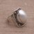 Gold accent cultured mabe pearl dome ring, 'Palace of Moonlight' - Gold Accent Cultured Mabe Pearl Dome Ring from Bali (image 2) thumbail