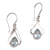 Blue topaz dangle earrings, 'Beribboned in Blue' - Blue Topaz and Sterling Silver Dangle Earrings from Bali