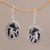 Onyx dangle earrings, 'Cockatoo Garden' - Onyx and Sterling Silver Cockatoo Dangle Earrings from Bali (image 2) thumbail
