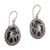 Onyx dangle earrings, 'Cockatoo Garden' - Onyx and Sterling Silver Cockatoo Dangle Earrings from Bali thumbail