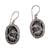 Onyx dangle earrings, 'Avian Curiosity' - Onyx and 925 Silver Bird-Themed Dangle Earrings from Bali (image 2a) thumbail