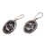 Onyx dangle earrings, 'Avian Curiosity' - Onyx and 925 Silver Bird-Themed Dangle Earrings from Bali (image 2c) thumbail