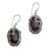 Onyx dangle earrings, 'Dreamy Forest' - Onyx and Sterling Silver Floral Dangle Earrings from Bali thumbail