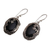 Onyx dangle earrings, 'Dreamy Forest' - Onyx and Sterling Silver Floral Dangle Earrings from Bali (image 2d) thumbail