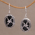 Onyx dangle earrings, 'Nature's Freedom' - Onyx and 925 Silver Bird-Themed Dangle Earrings from Bali (image 2) thumbail