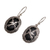 Onyx dangle earrings, 'Nature's Freedom' - Onyx and 925 Silver Bird-Themed Dangle Earrings from Bali (image 2d) thumbail
