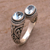 Blue topaz wrap ring, 'Dreamy Gaze' - Blue Topaz Wrap Ring Crafted in Sterling Silver in Bali (image 2) thumbail