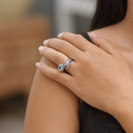Blue topaz wrap ring, 'Dreamy Gaze' - Blue Topaz Wrap Ring Crafted in Sterling Silver in Bali