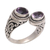 Amethyst wrap ring, 'Dreamy Gaze' - Amethyst Purple Gem on 925 Sterling Silver Wrap Ring thumbail