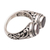 Garnet wrap ring, 'Garden Gaze' - Garnet and Sterling Silver Wrap Ring from Bali