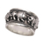 Sterling silver band ring, 'Lion Parade' - Sterling Silver Lion Motif Band Ring from Bali