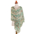 Batik silk shawl, 'Forest Waves in Moss Green' - Batik Silk Shawl with Moss Green Floral Motifs from Bali (image 2d) thumbail