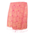 Silk batik shawl, 'Ceplok Temple Fuchsia' - Pink Hand Dyed Batik Silk Shawl with Ceplok Motif from Java (image 2e) thumbail