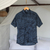 Men's cotton batik shirt, 'Pixel Play' - Men's 100% Cotton Navy Short Sleeve Batik Shirt (image 2b) thumbail