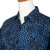 Men's cotton batik shirt, 'Pixel Play' - Men's 100% Cotton Navy Short Sleeve Batik Shirt (image 2h) thumbail