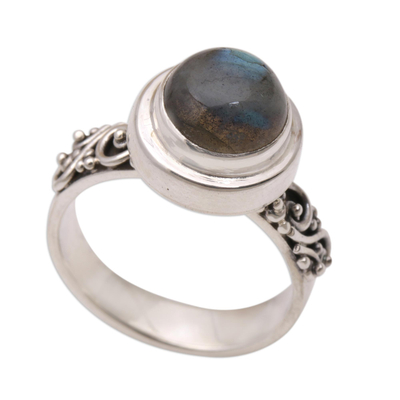 Labradorite and Sterling Silver Cocktail Ring from Bali