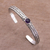 Amethyst cuff bracelet, 'Swirling Altar' - Amethyst and Sterling Silver Cuff Bracelet from Bali (image 2b) thumbail
