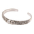 Cultured pearl cuff bracelet, 'Swirling Jepun' - Cultured Pearl and 925 Silver Floral Cuff Bracelet from Bali (image 2d) thumbail