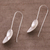 Sterling silver drop earrings, 'Modern Majesty' - Sterling Silver Modern Drop Earrings from Bali (image 2b) thumbail