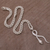 Halskette mit Anhänger aus Sterlingsilber - Handgefertigte Halskette mit Schlangenanhänger aus Sterlingsilber