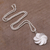 Halskette mit Anhänger aus Sterlingsilber - Abgerundeter Windmühlenanhänger aus Sterlingsilber mit Seilkette