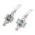 London blue topaz dangle earrings, 'Temple Eyes' - London Blue Topaz and Sterling Silver Dangle Earrings (image 2c) thumbail