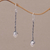 Cultured pearl dangle earrings, 'Tirta Drops' - Cultured Pearl and Sterling Silver Dangle Earrings from Bali thumbail