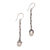 Cultured pearl dangle earrings, 'Tirta Drops' - Cultured Pearl and Sterling Silver Dangle Earrings from Bali (image 2a) thumbail