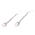 Cultured pearl dangle earrings, 'Tirta Drops' - Cultured Pearl and Sterling Silver Dangle Earrings from Bali (image 2c) thumbail