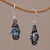 London blue topaz dangle earrings, 'Antique Altar' - London Blue Topaz and Sterling Silver Dangle Earrings