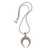 Anhänger-Halskette aus Sterlingsilber, 'Lucky Vines - Hufeisenförmige Anhänger-Halskette aus Sterlingsilber aus Bali
