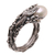 Cultured pearl cocktail ring, 'Moonlight Stalk' - Cultured Pearl and Sterling Silver Cocktail Ring from Bali thumbail