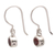Garnet dangle earrings, 'Glowing Paws' - Garnet and Sterling Silver Dangle Earrings from Bali