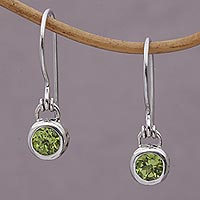 Featured review for Peridot dangle earrings, Glowing Paws