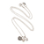 Halskette mit Anhänger aus Zuchtperlen - Herz-Pfoten-Halskette aus Zuchtperlen und Sterlingsilber
