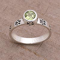 Featured review for Peridot single stone ring, Paws for Celebration