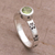 Peridot single stone ring, 'Paws for Celebration' - Peridot and Sterling Silver Single Stone Ring from Bali