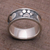 Sterling silver band ring, 'Loving Paws' - Sterling Silver Paw Heart Band Ring from Bali thumbail