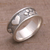 Sterling silver band ring, 'Loving Paws' - Sterling Silver Paw Heart Band Ring from Bali (image 2b) thumbail