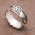 Sterling silver band ring, 'Loving Paws' - Sterling Silver Paw Heart Band Ring from Bali (image 2c) thumbail
