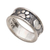 Sterling silver band ring, 'Loving Paws' - Sterling Silver Paw Heart Band Ring from Bali (image 2e) thumbail