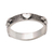 Sterling silver band ring, 'Paws for Love' - Sterling Silver Heart and Paw Print Ring from Bali