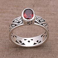 Featured review for Garnet single stone ring, Paws for a Cause