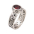 Garnet single stone ring, 'Paws for a Cause' - Garnet and Sterling Silver Single Stone Ring from Bali (image 2d) thumbail
