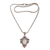 Garnet pendant necklace, 'Moonlight Warrior' - Garnet and Sterling Silver Pendant Necklace from Bali (image 2e) thumbail