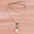 Citrine pendant necklace, 'The Chosen' - Citrine and Sterling Silver Face Pendant Necklace from Bali (image 2b) thumbail