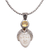 Citrine pendant necklace, 'The Chosen' - Citrine and Sterling Silver Face Pendant Necklace from Bali (image 2d) thumbail
