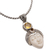 Citrine pendant necklace, 'The Chosen' - Citrine and Sterling Silver Face Pendant Necklace from Bali (image 2e) thumbail