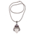 Multi-gemstone pendant necklace, 'Jeweled Knight' - Artisan Crafted Multi-Gem Face Pendant Necklace from Bali thumbail